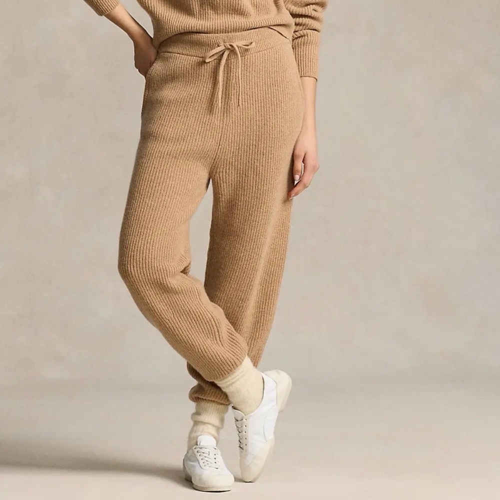 Polo Ralph Lauren rib knit cashmere-wool blend pants